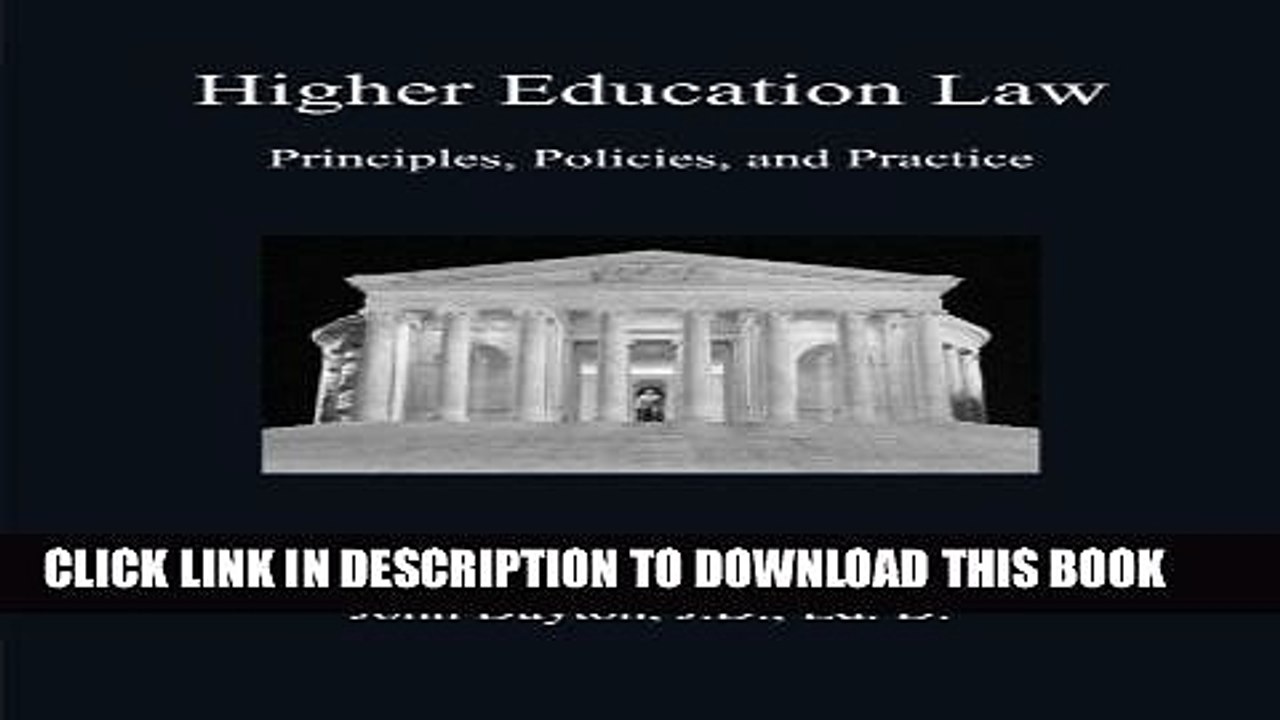 [PDF] Higher Education Law: Principles, Policies, and Practice Popular Online