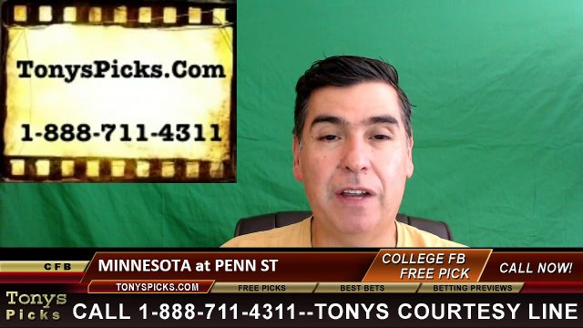 Penn St Nittany Lions vs. Minnesota Golden Gophers Free Pick Prediction NCAA College Football Odds Preview 10/1/2016