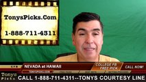 Hawaii Warriors vs. Nevada Wolf Pack Free Pick Prediction NCAA College Football Odds Preview 10/1/2016