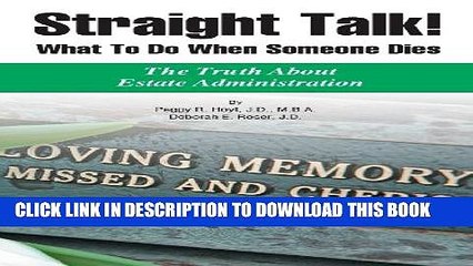 [PDF] Straight Talk! What to Do When Someone Dies [Online Books]