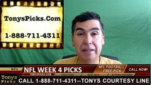 Week 4 NFL Free Picks Predictions Point Spread Betting Odds Previews