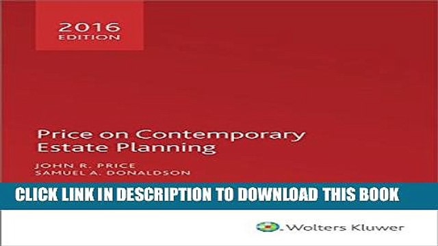 [PDF] Price on Contemporary Estate Planning (2016) Full Colection