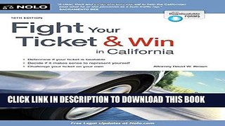 [PDF] Fight Your Ticket   Win in California Full Colection