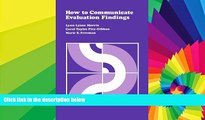 Big Deals  How to Communicate Evaluation Findings  Best Seller Books Best Seller