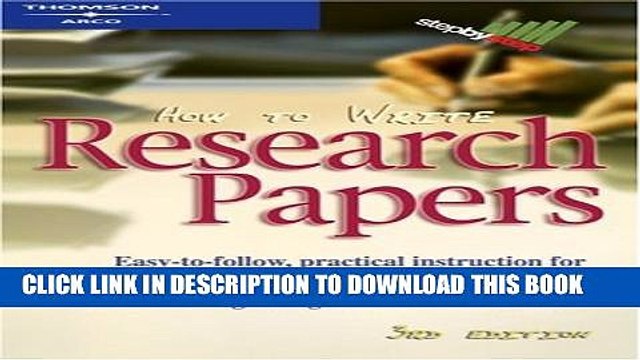 [PDF] How to Write Research Papers (Arco How to Write Research Papers) Popular Collection