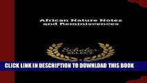 New Book African Nature Notes and Reminiscences