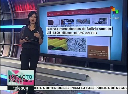 Reservas Internacionales de Bolivia se sitúan en 11.609 millones USD