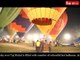 Sky over Taj Mahal filled with colourful hot balloons