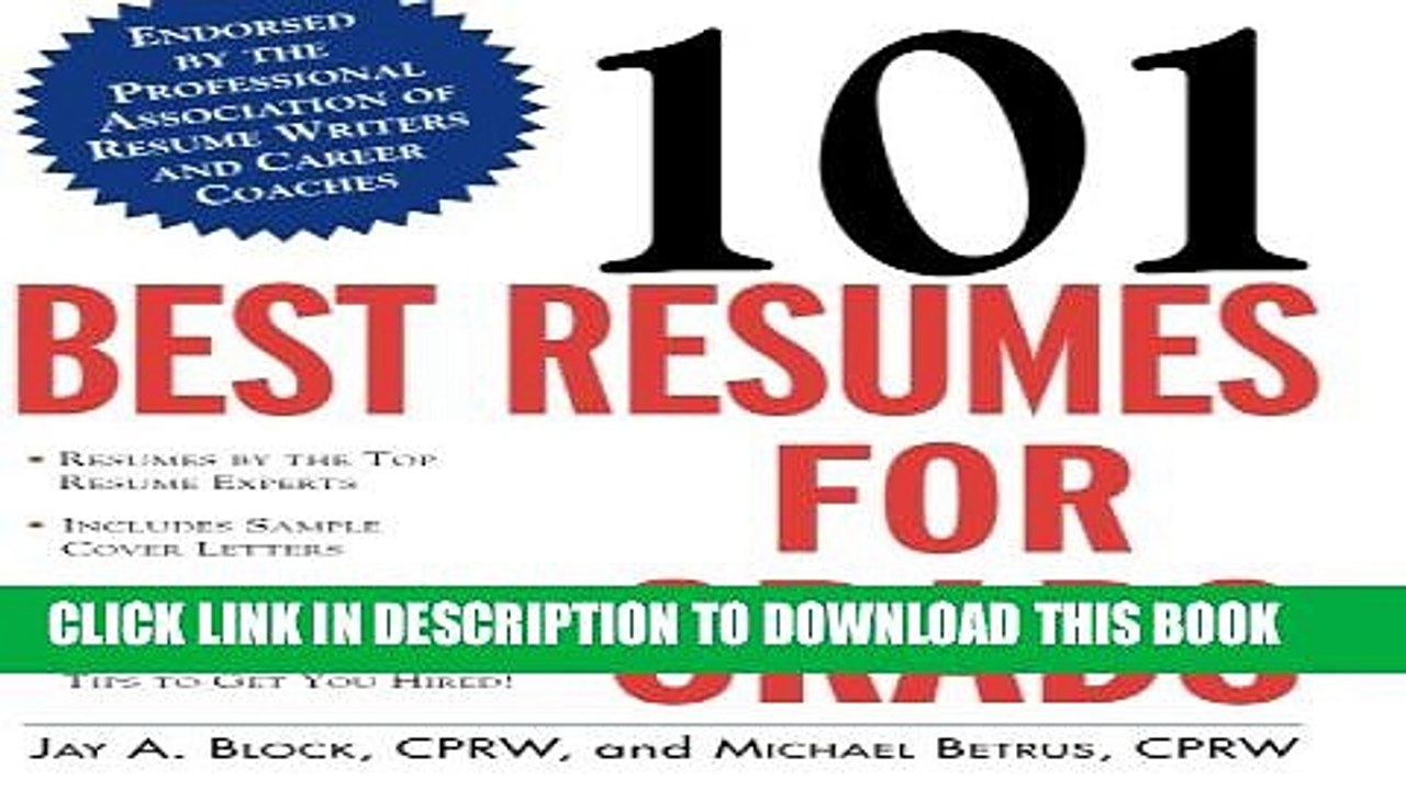 [PDF] 101 Best Resumes for Grads Popular Colection