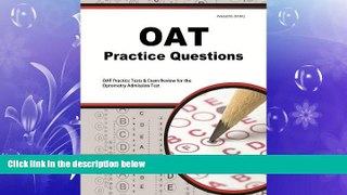 FAVORITE BOOK  OAT Practice Questions: OAT Practice Tests   Exam Review for the Optometry