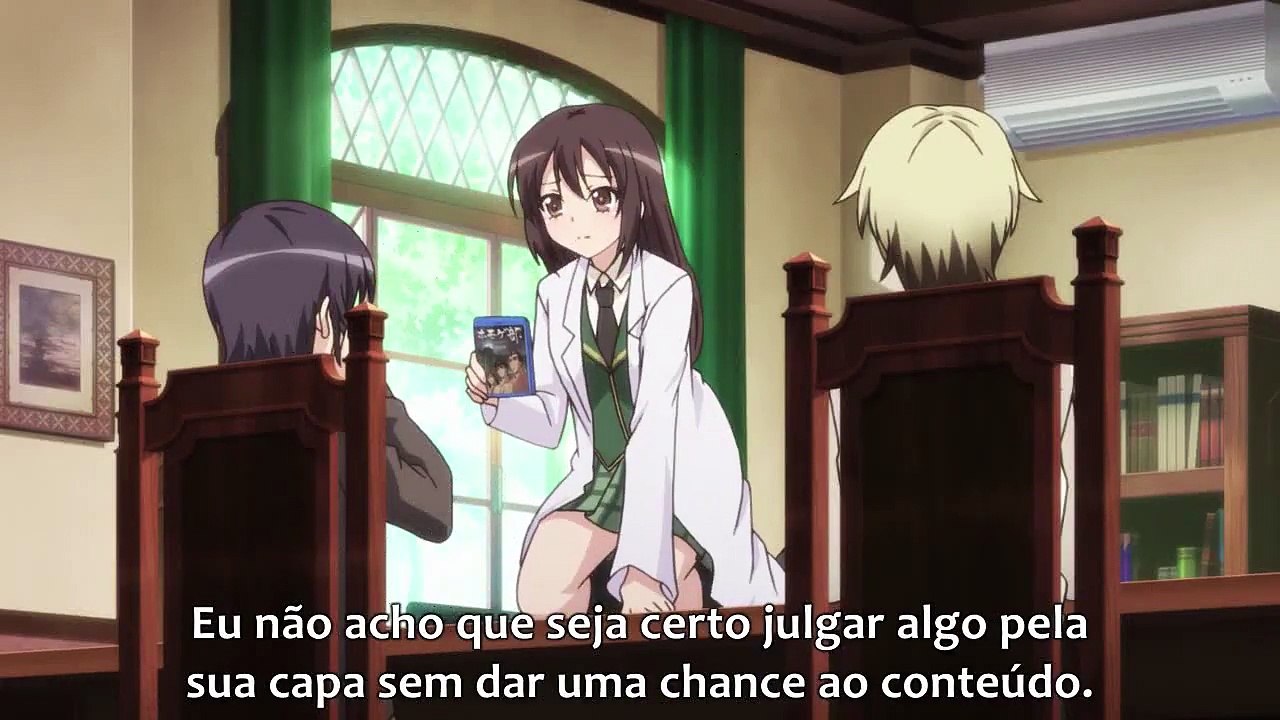 Personagens de Haganai assistem "Oco no Monogatari"