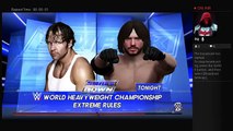 Smackdown Live 9-27-16 WWE World Title AJ Styles Vs Dean Ambrose