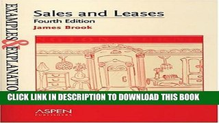 [PDF] Sales and Leases: Examples and Explanations Popular Online