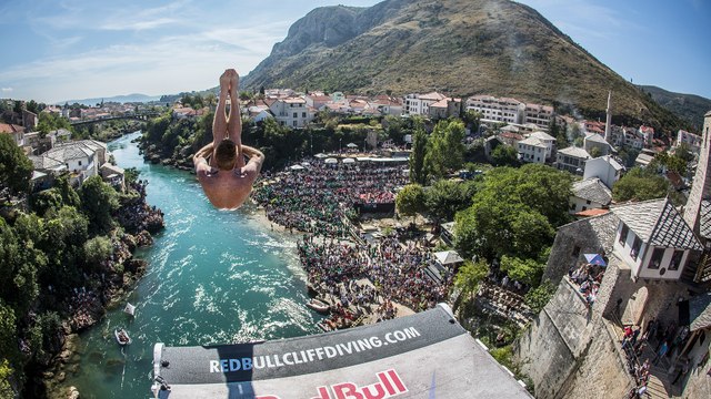 Top 3 Cliff Dives Off the Stari Most Bridge | Cliff Diving World Series 2016