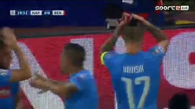 Passe décisive de Ghoulam pour Hamsik Vs Benfica !