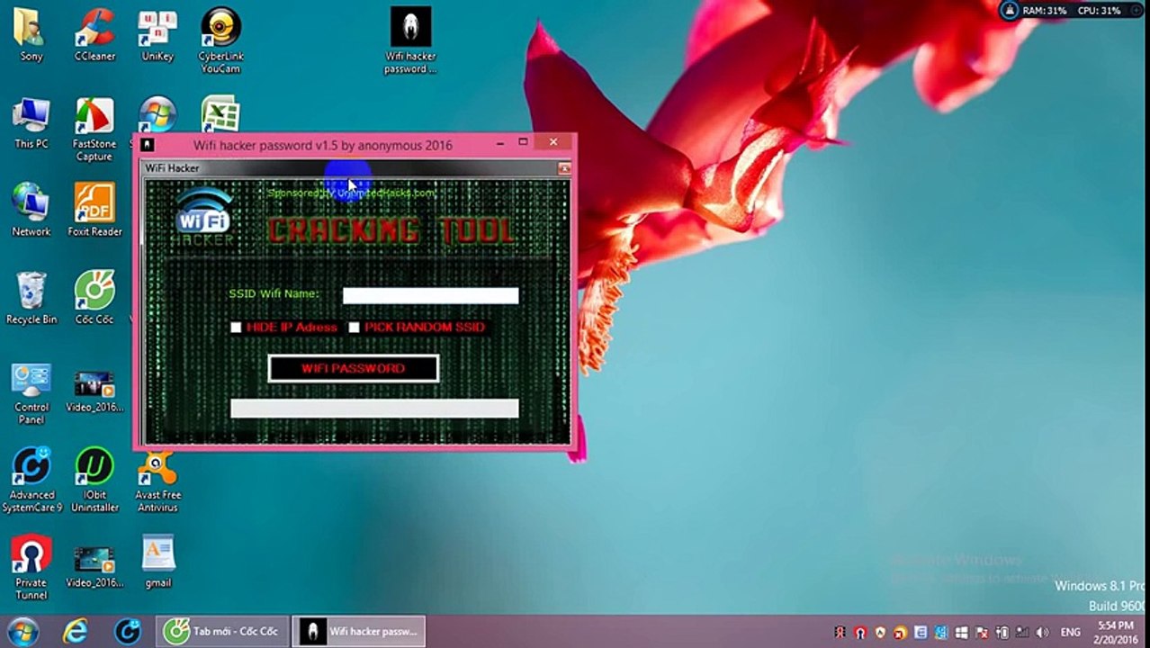 how to hack Wifi password 2016 by anonymous PC USER