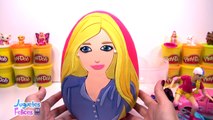 Huevos Sorpresa Gigante de Barbie y Ken en Español de Plastilina Play Doh