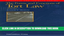 [PDF] Abraham s the Forms and Functions of Tort Law, 3D (Concepts and Insights Series) Popular