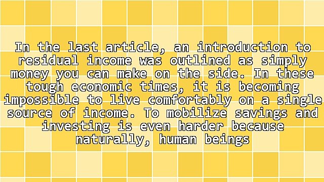 Best Ideas for Residual Income - Tips on How to Earn Money on the Side