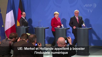 UE: Merkel et Hollande appellent à booster l'industrie numérique
