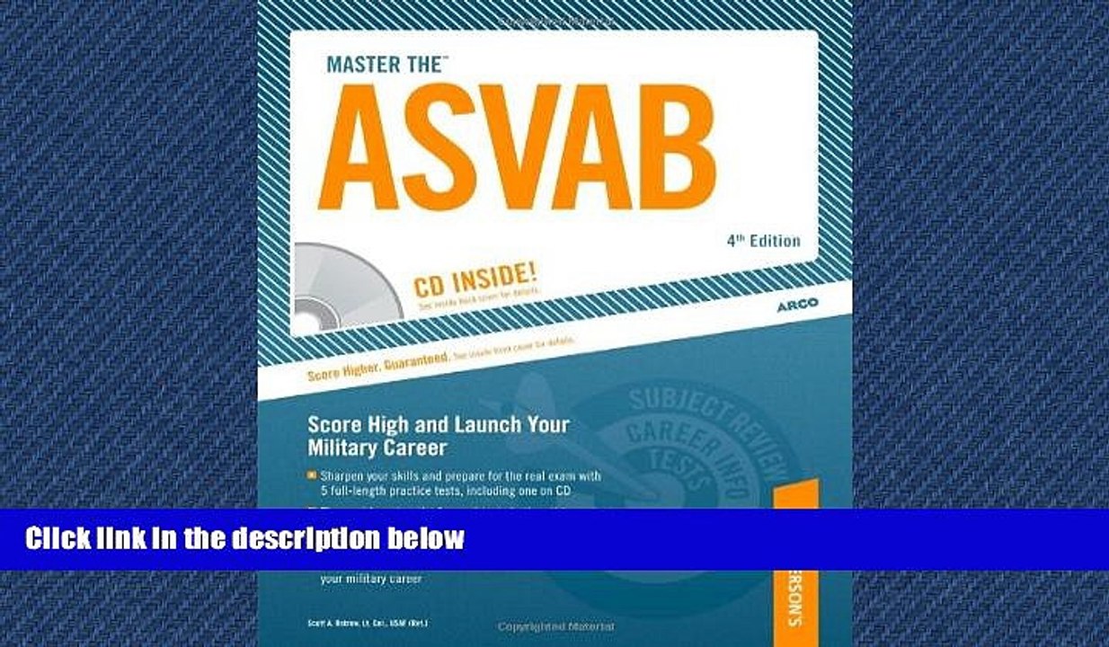 For you Master The ASVAB: CD INSIDE; Score High and Launch Your Military Career (Peterson s Master