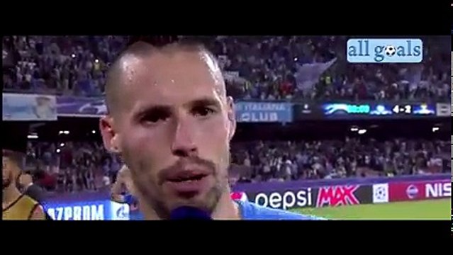 Napoli-Benfica 4-2 intervista dopo gara Marek Hamsik