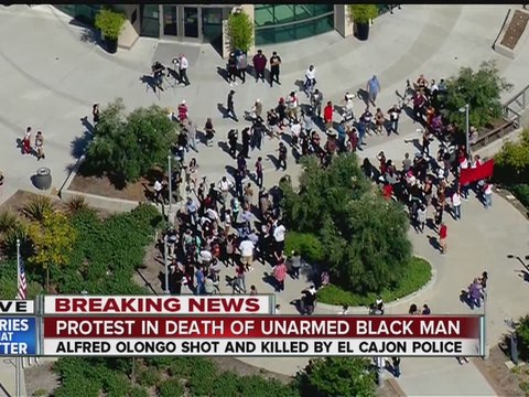 El Cajon police shooting prompts angry response