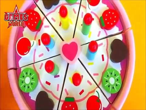 Video Tutorial Permainan Edukasi Untuk Anak Anak, Tips Memotong Kue Ulang tahun Velcro Mainan Bagian