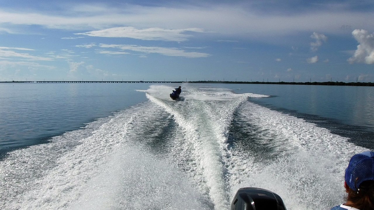 Bill tearing it up on the jetski