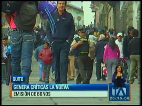 Nueva emisión de bonos genera críticas
