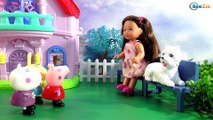 Peppa Pig Свинка Пеппа Мультфильм с игрушками. Пеппа и Джордж играют с щенками Серия 44