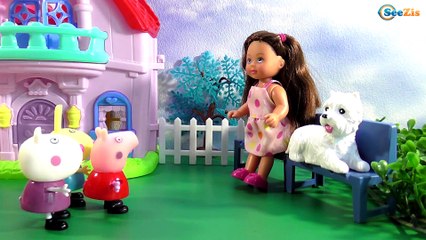 Peppa Pig Свинка Пеппа Мультфильм с игрушками. Пеппа и Джордж играют с щенками Серия 44