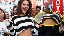 Kendall Jenner Suffers Major Wardrobe Malfunction at TRL special
