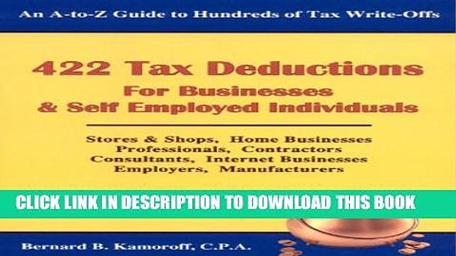 [PDF] 422 Tax Deductions for Businesses Self Employed Individuals (475 Tax Deductions for