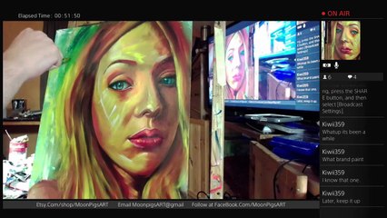 MoonPigsART's oil painting Moon haven (8)