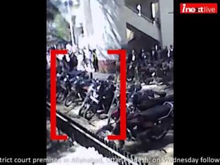 Raw footage of SI guns down lawyer at Allahabad court