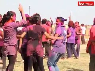 Youths play Holi with full of Masti
