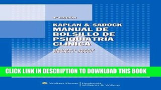 New Book Manual de Bolsillo de Psiquiatria Clinica (Spanish Edition)