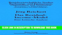 [PDF] Das Residual-Income-Model: Eine kritische Analyse (Betriebswirtschaftliche Studien) (German