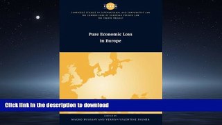 READ THE NEW BOOK Pure Economic Loss in Europe (The Common Core of European Private Law) READ EBOOK