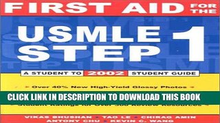New Book First Aid for the USMLE Step 1: 2002
