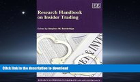 FAVORIT BOOK Research Handbook on Insider Trading (Research Handbooks in Corporate Law and
