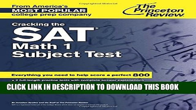 [PDF] Cracking the SAT Math 1 Subject Test (College Test Preparation) [Online Books]