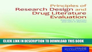 New Book Principles Of Research Design And Drug Literature Evaluation