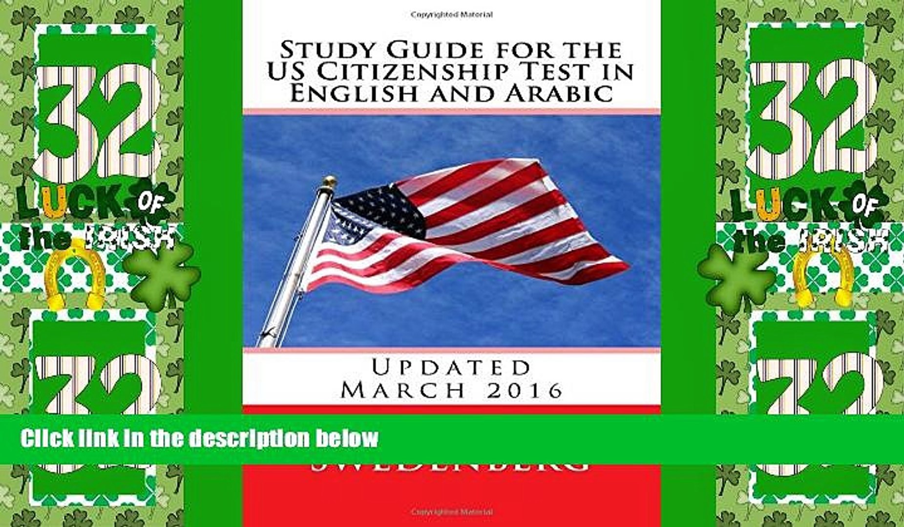 Big Deals  Study Guide for the US Citizenship Test in English and Arabic: Updated March 2016