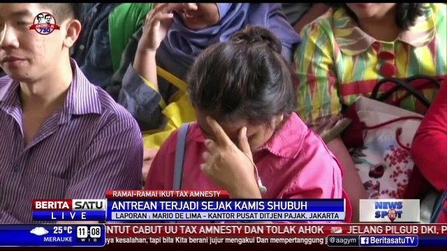Antrean Pendaftaran Tax Amnesty di Ditjen Pajak Pusat dari Subuh