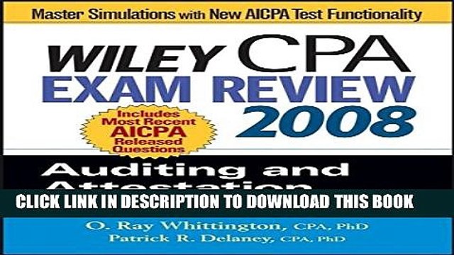 [PDF] Wiley CPA Exam Review 2008: Auditing and Attestation (Wiley CPA Examination Review: