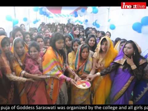 MMC girls organized Saraswati puja on Basant Panchmi