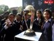 World Cup 2015 Trophy enthralls fans at MS Dhoni's school