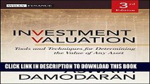 [PDF] Investment Valuation: Tools and Techniques for Determining the Value of Any Asset Popular